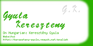 gyula kereszteny business card